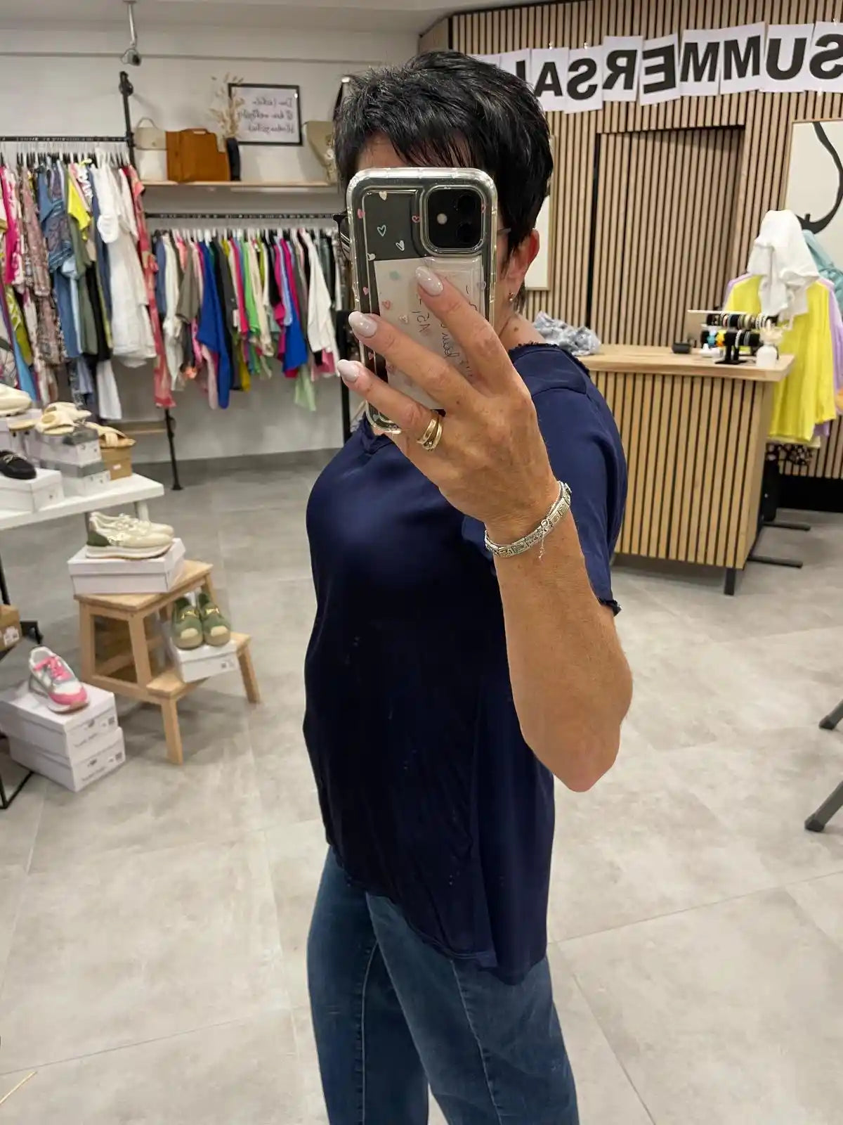 Basic-Shirt Dunkelblau