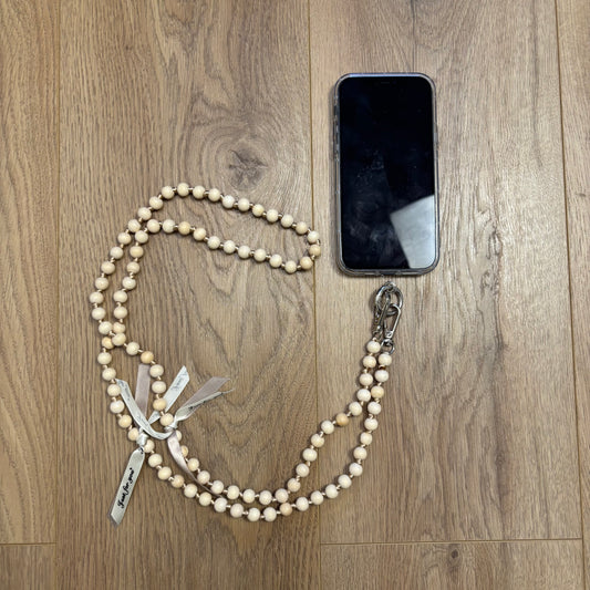 Handykette mit kleinen Holzkugeln Neutral