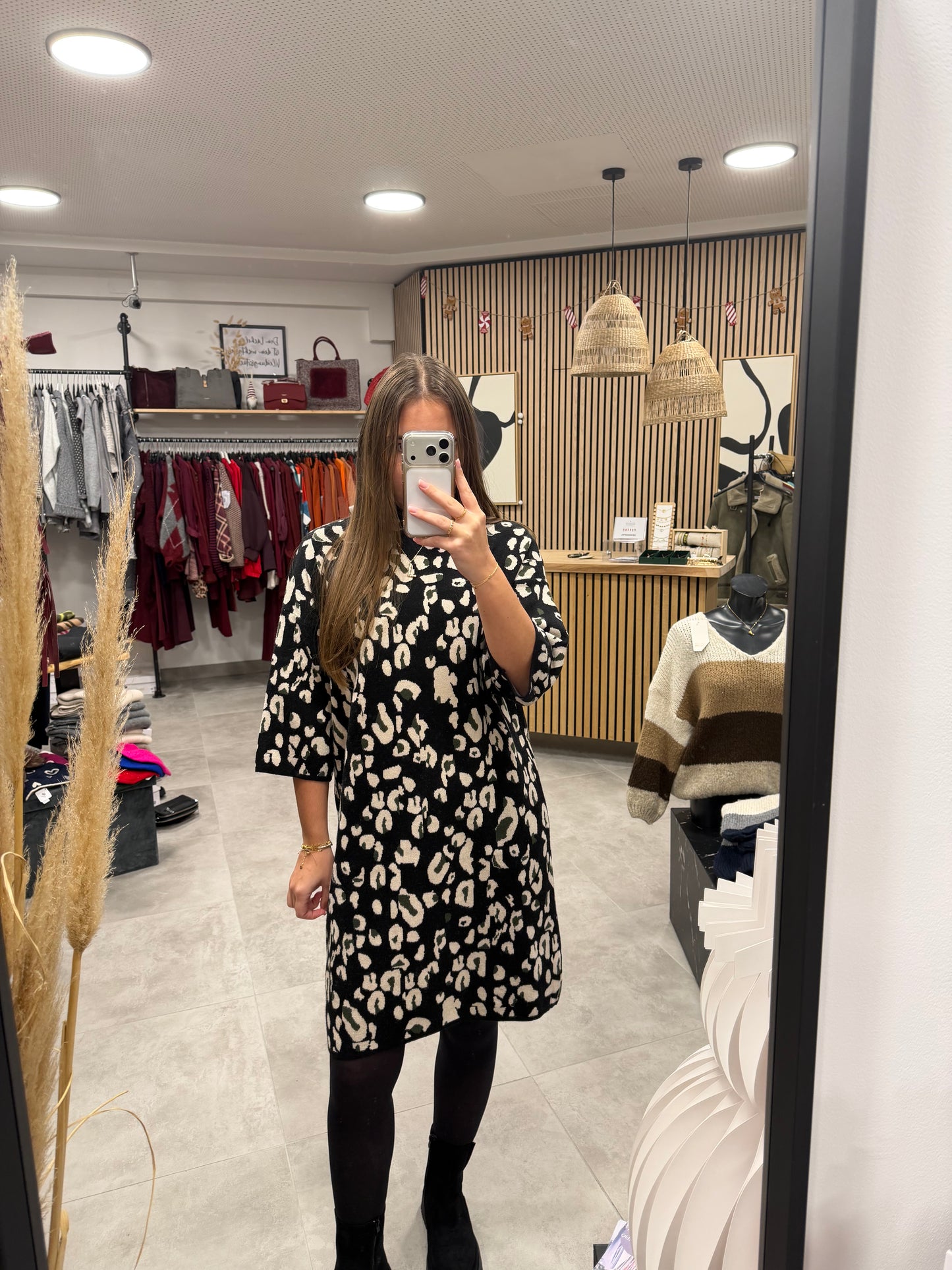 Strickkleid "Leo" Olivegrün