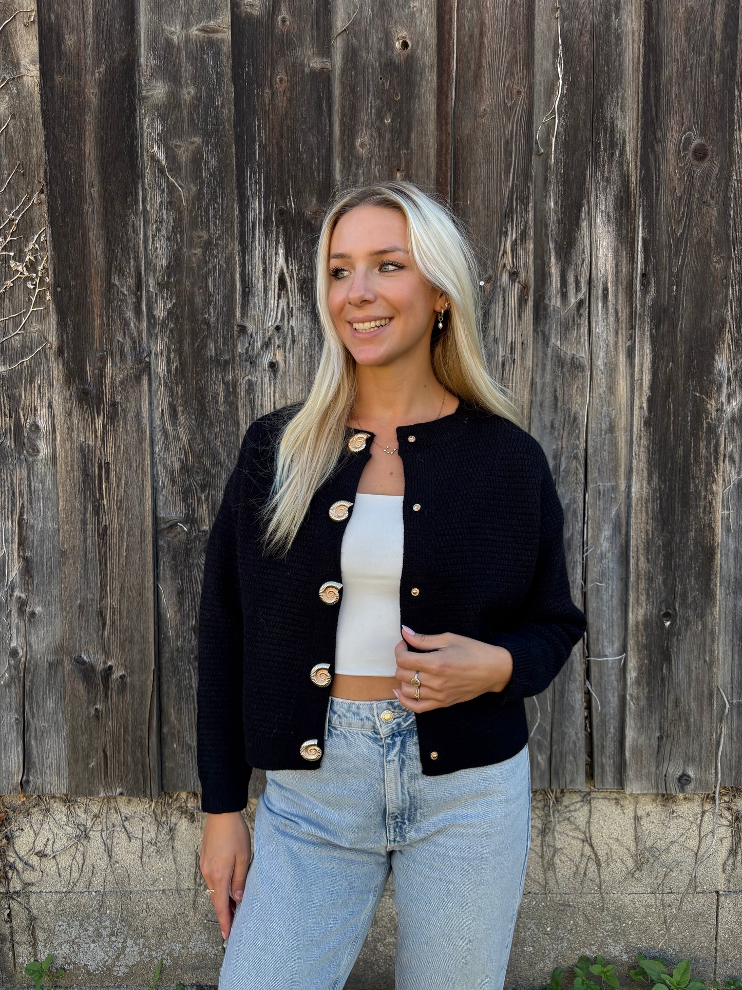 Cardigan "Seastar" Schwarz