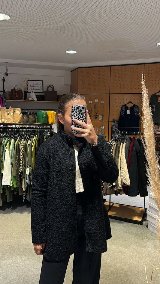 Teddymantel „Short“ Schwarz