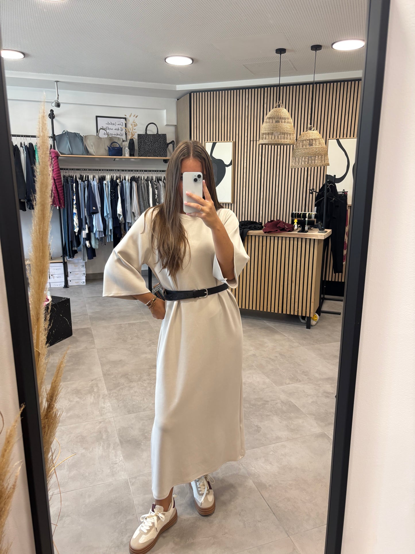 Kleid „Autumn“ Beige