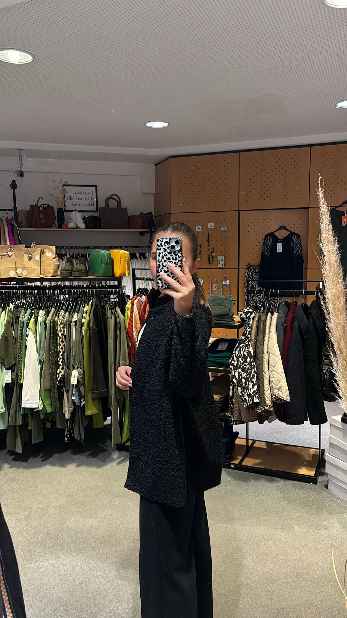 Teddymantel „Short“ Schwarz