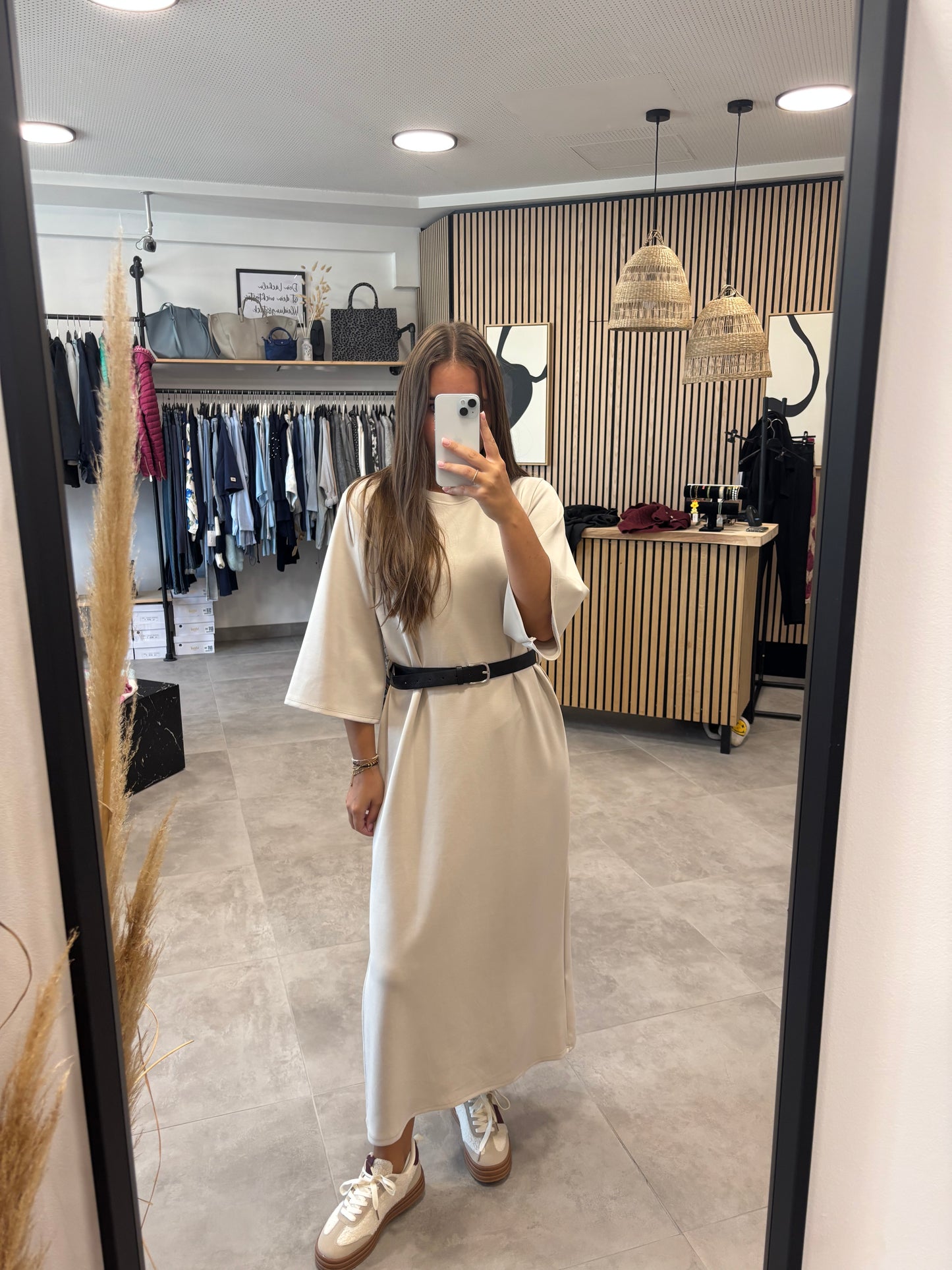 Kleid „Autumn“ Beige