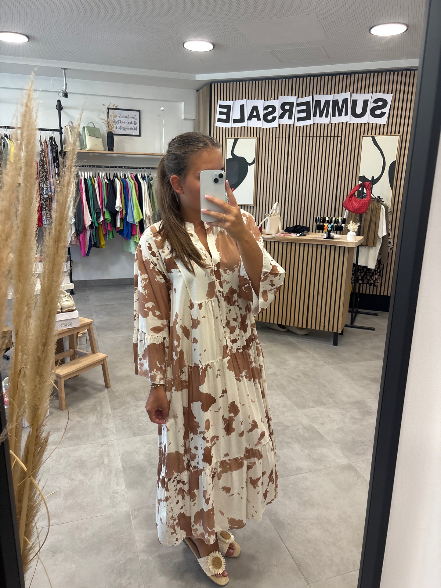 Kleid "Splash" Braun