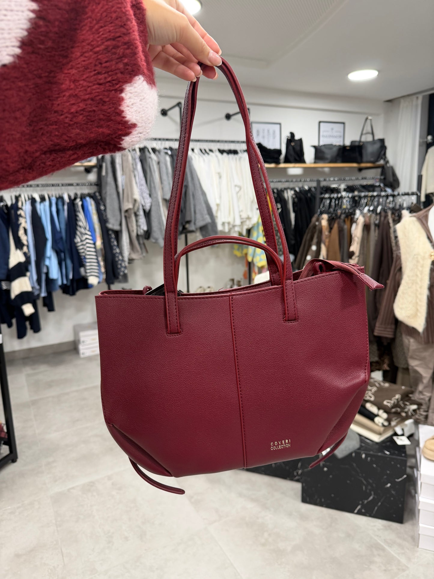 Tasche „Pole“ Weinrot
