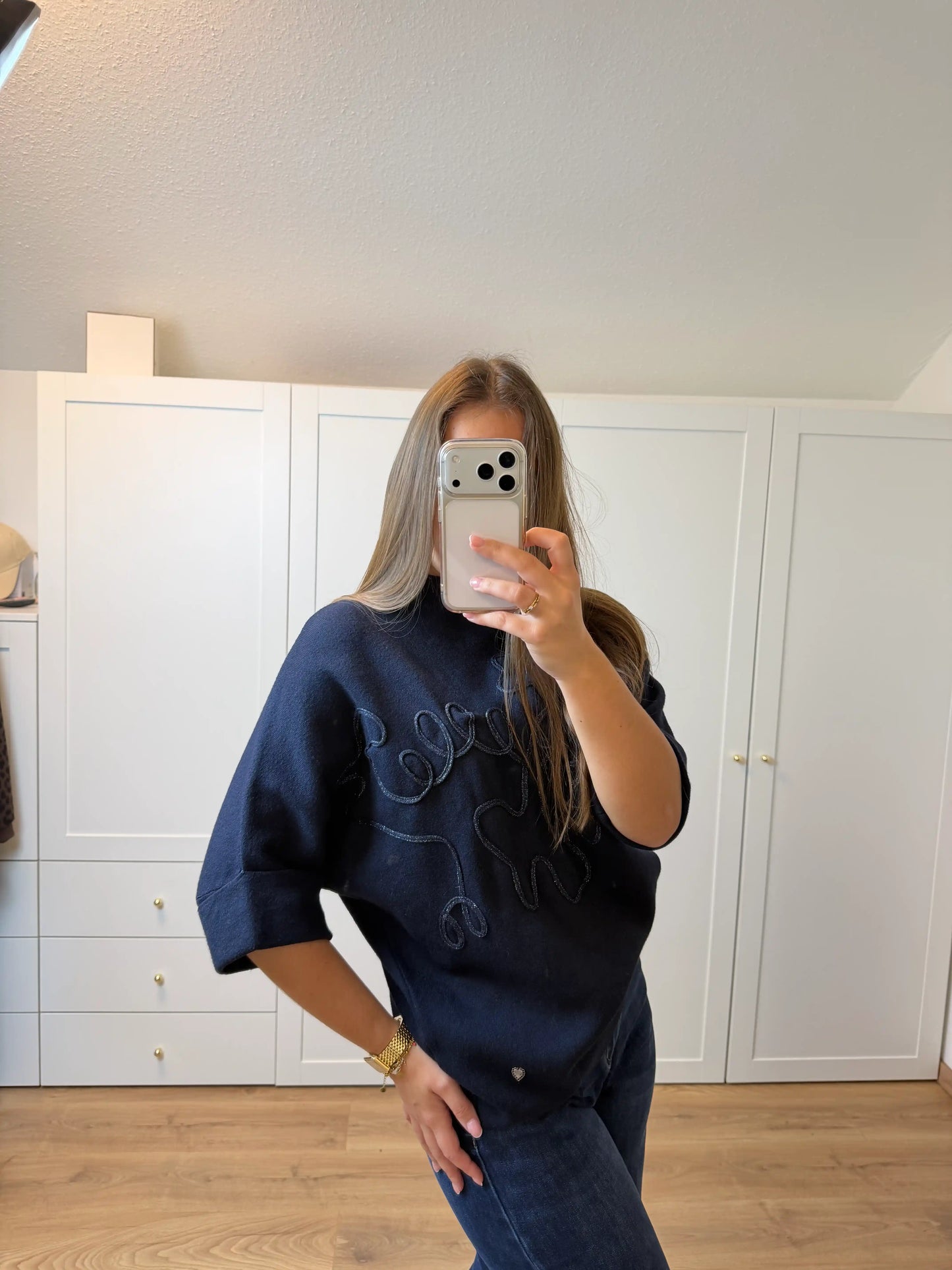 Pullover "Lines" Dunkelblau