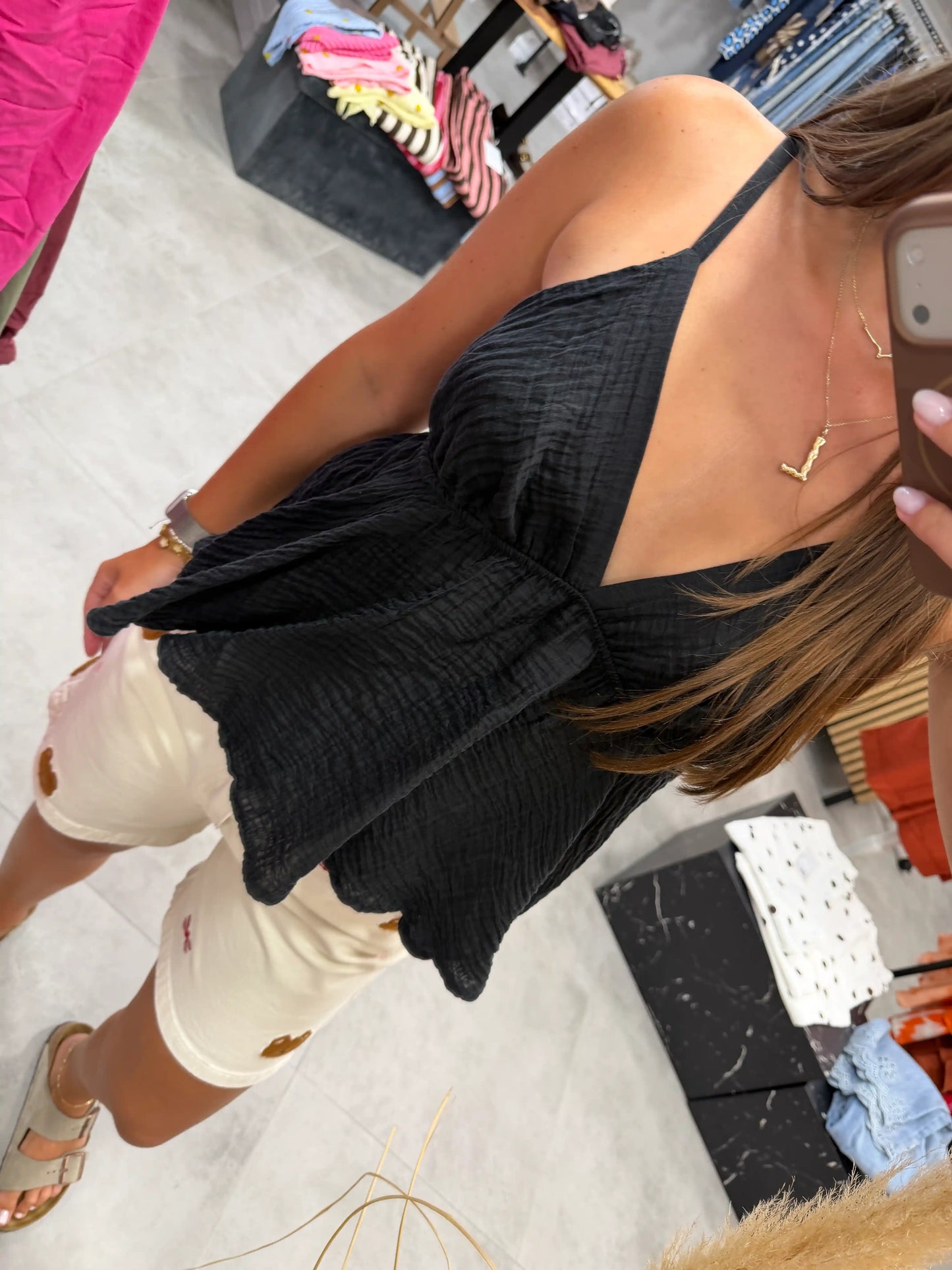 Bluse "Silhouette" Schwarz