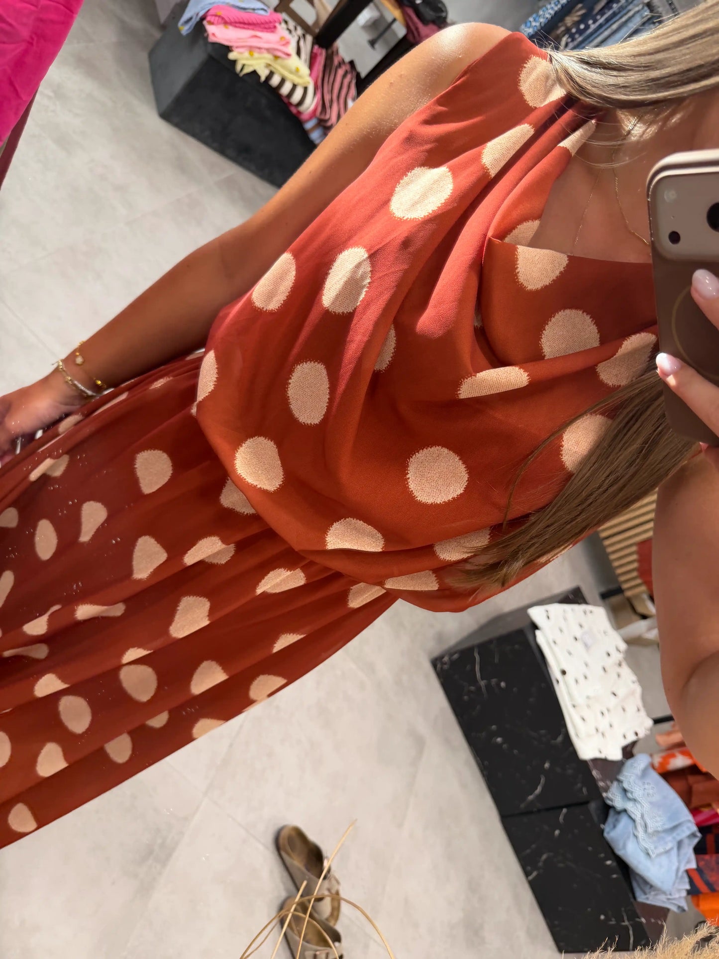 Kleid "Ameliopoints" Terracotta