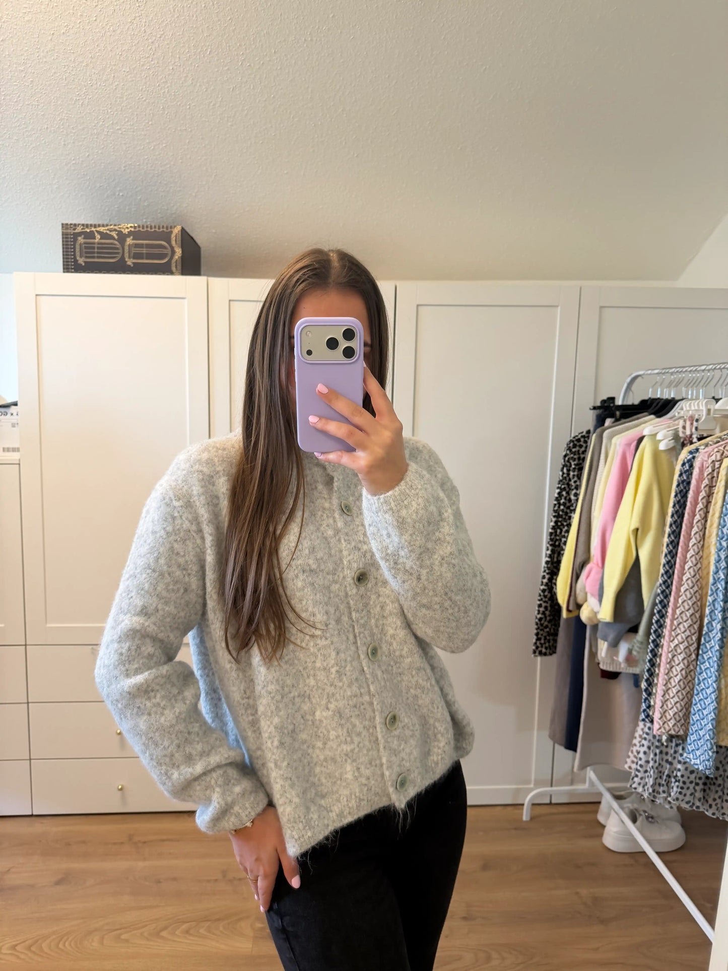 Cardigan "Cozy" Hellgrau