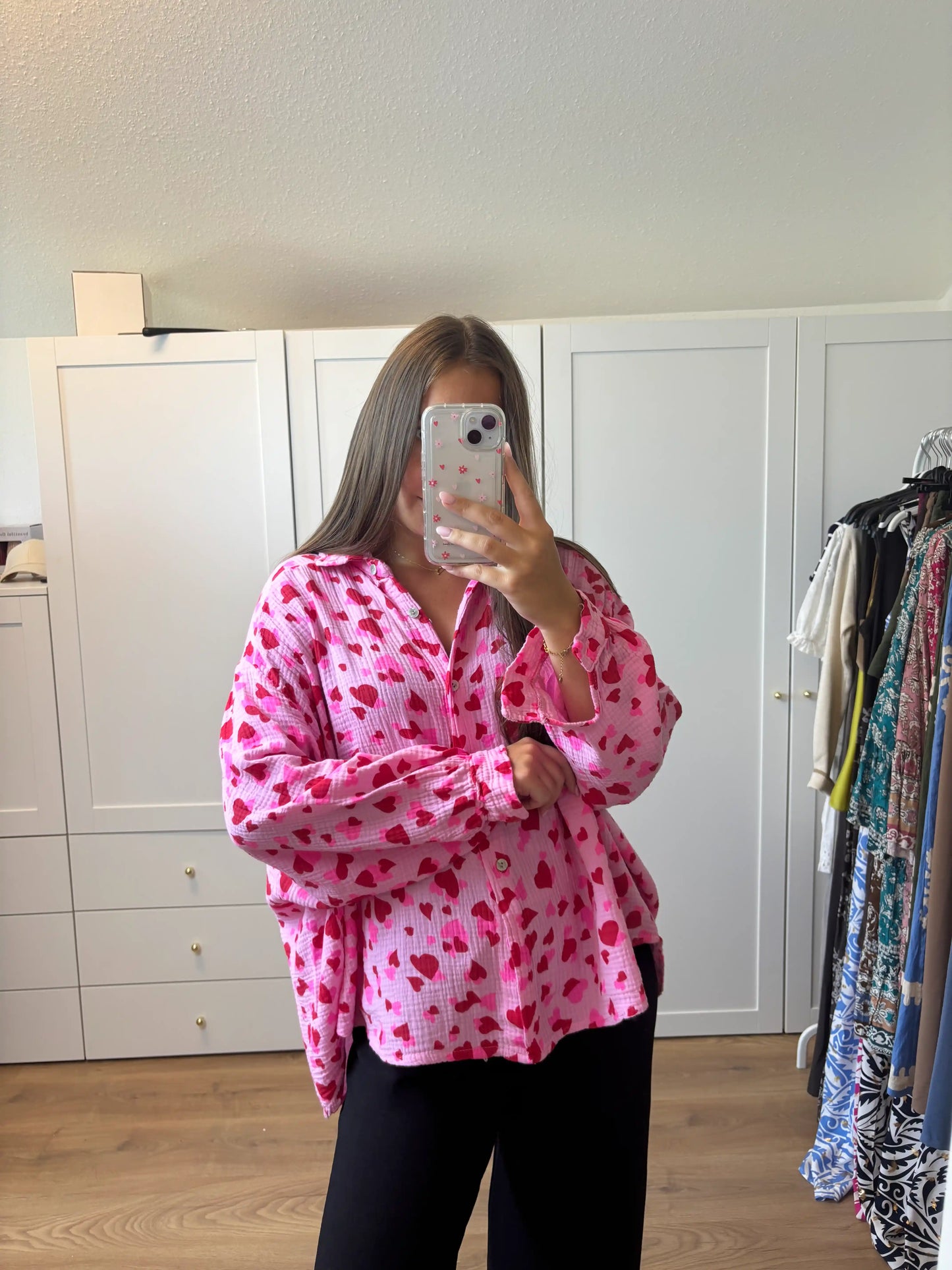 Musselinbluse "Herziherz"