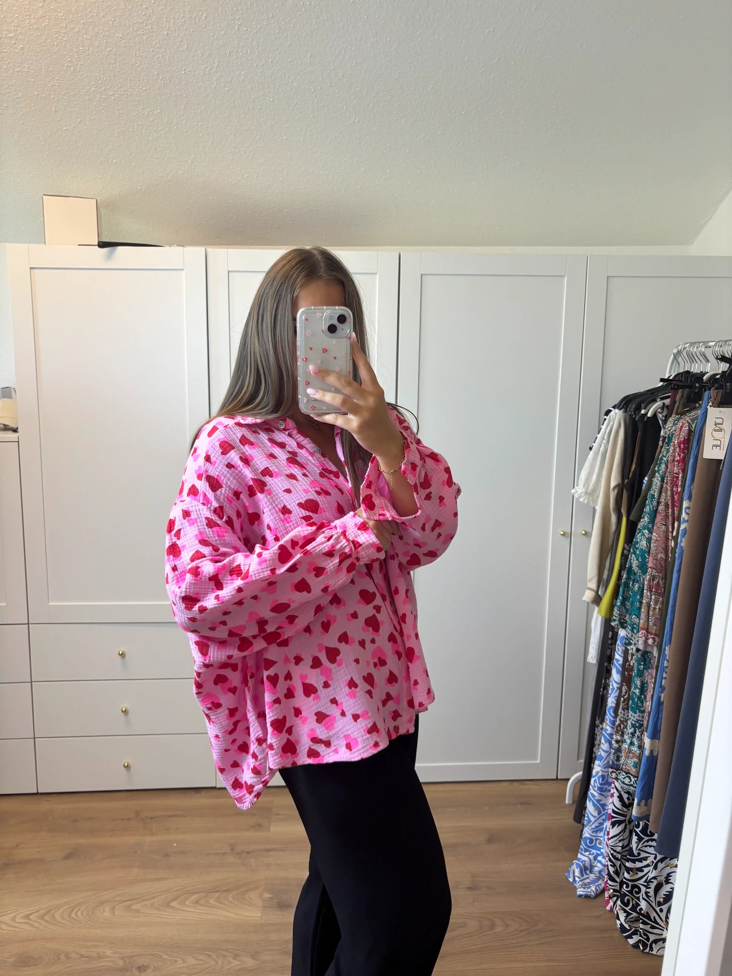 Musselinbluse "Herziherz"