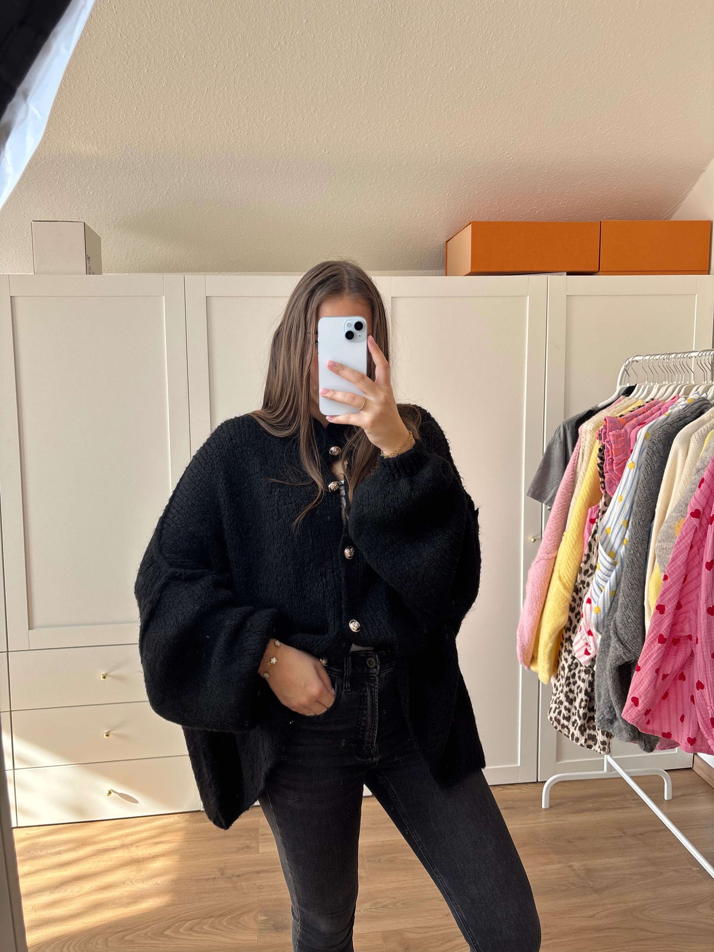 Cardigan "Kuschelgold" Schwarz