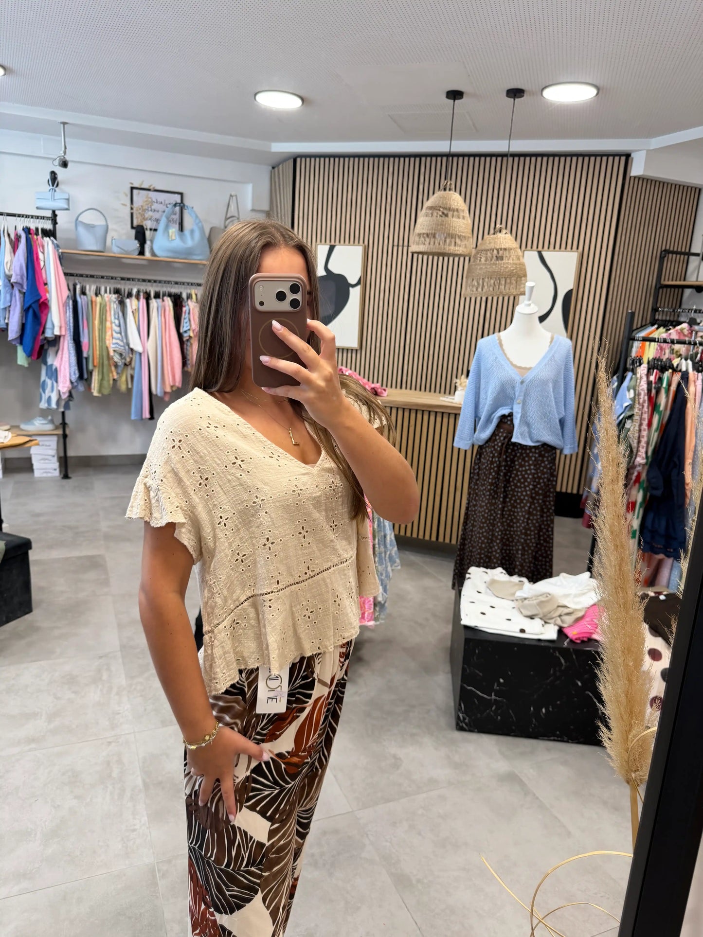 Bluse "Valerie" Beige