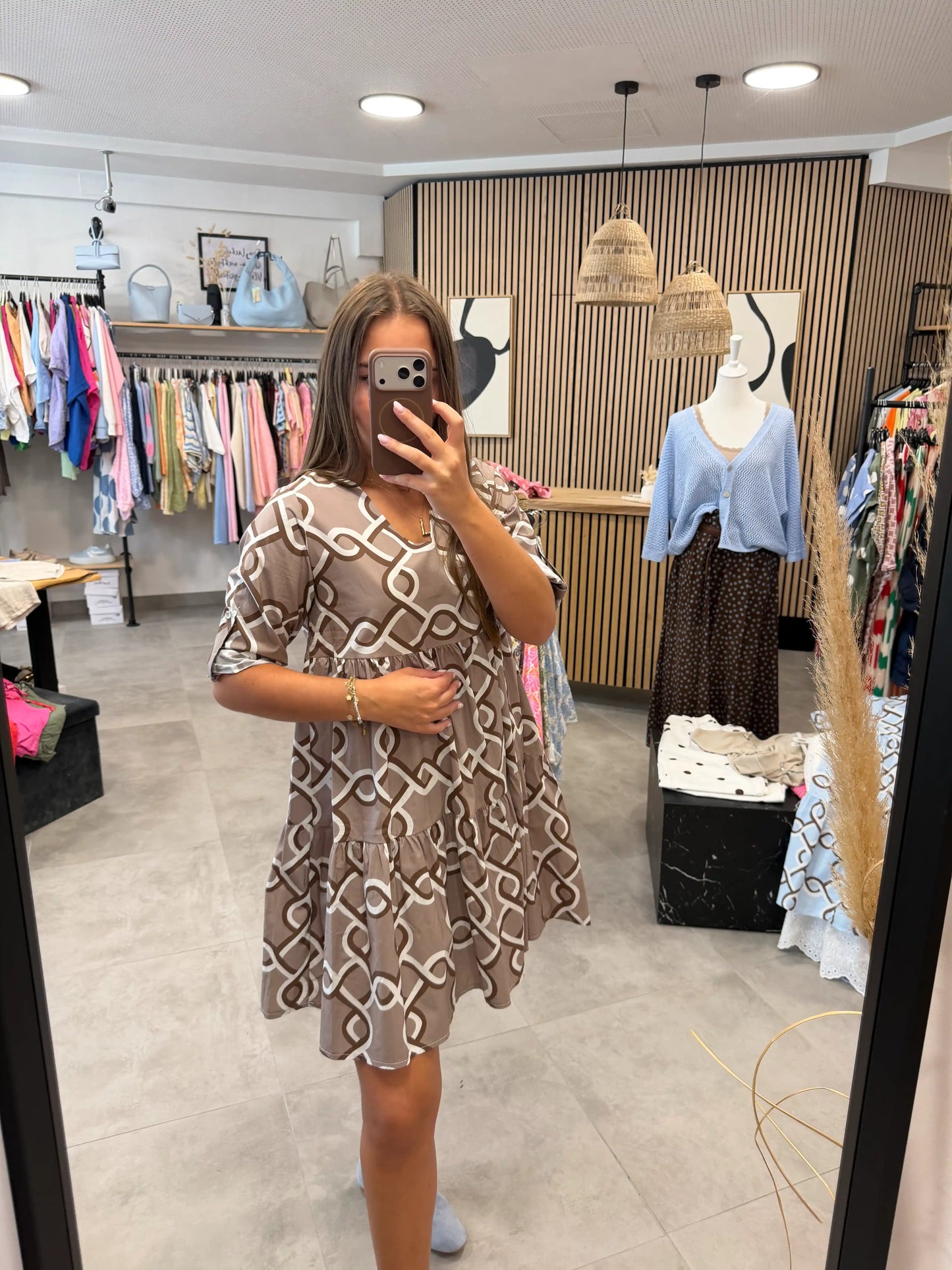Kleid "Valencia" Taupe