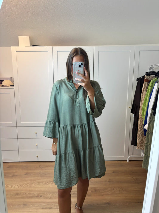 Tunikakleid "Unicolor" Olivegrün