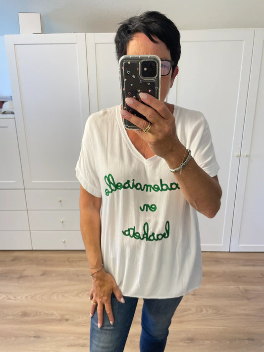 Bluse "Mademoiselle" Dunkelgrün