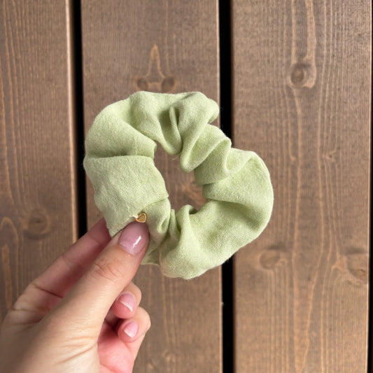Scrunchie Musselin Pistazie
