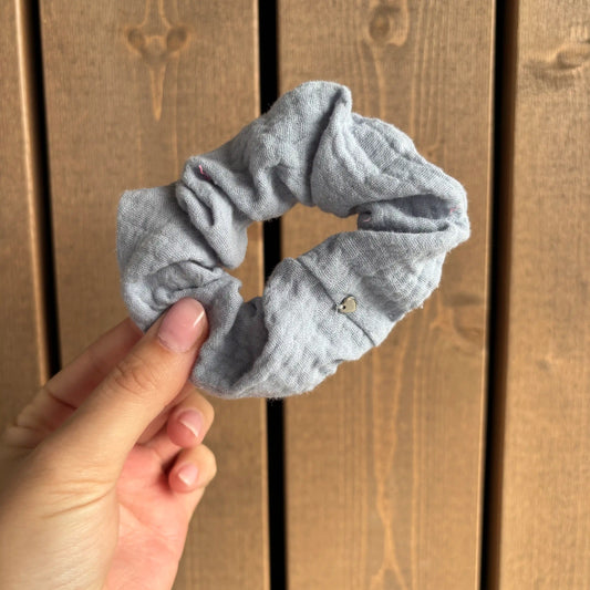 Scrunchie Musselin Hellblau