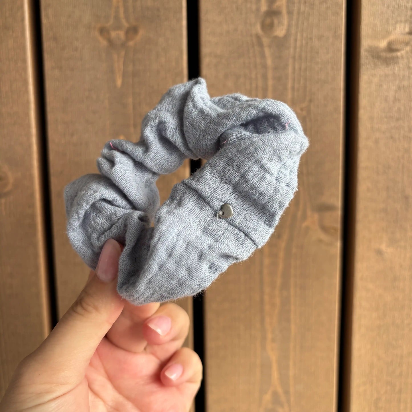 Scrunchie Musselin Hellblau