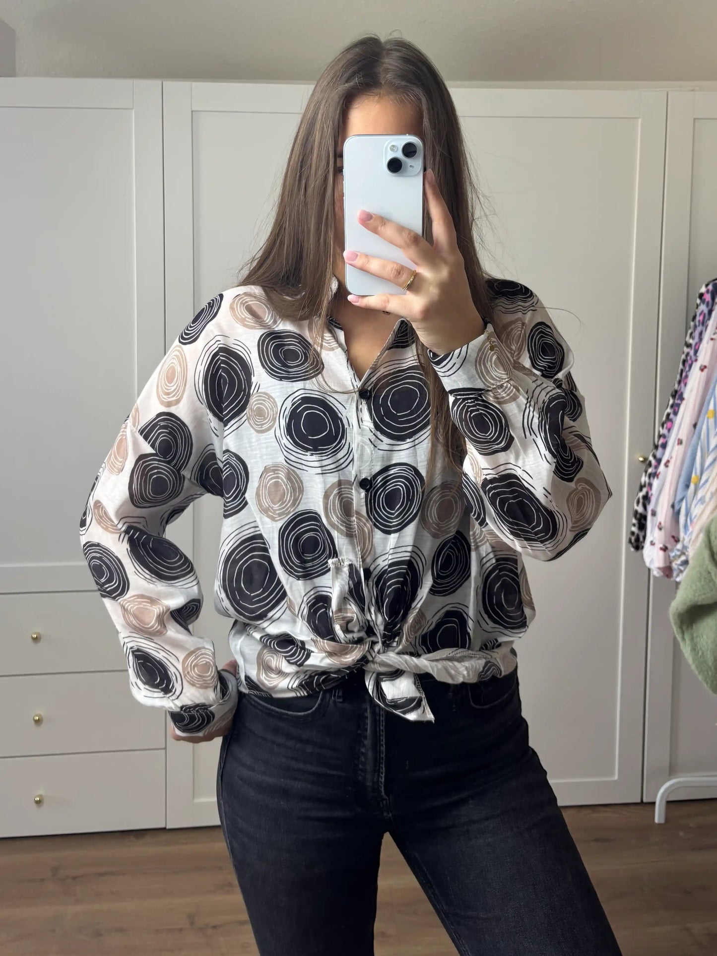 Bluse "Circle" Schwarz