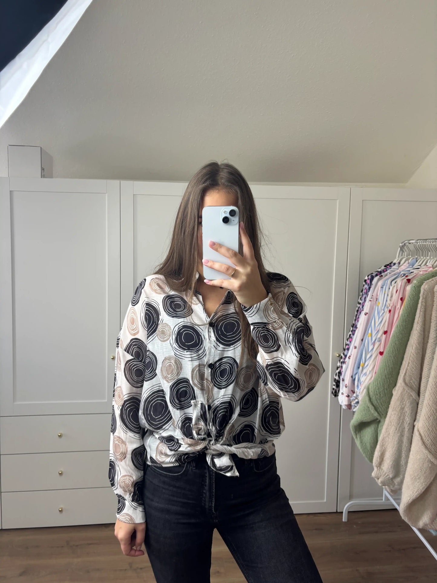 Bluse "Circle" Schwarz
