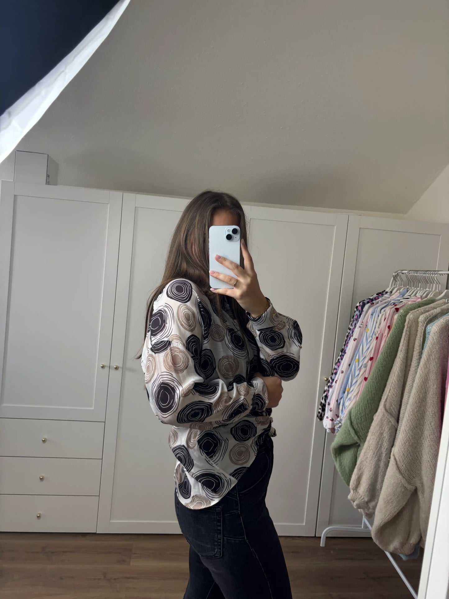 Bluse "Circle" Schwarz