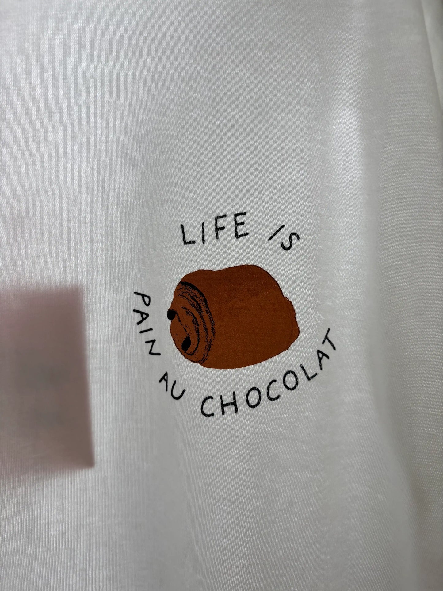 T-Shirt "Pain au Chocolat" Weiß