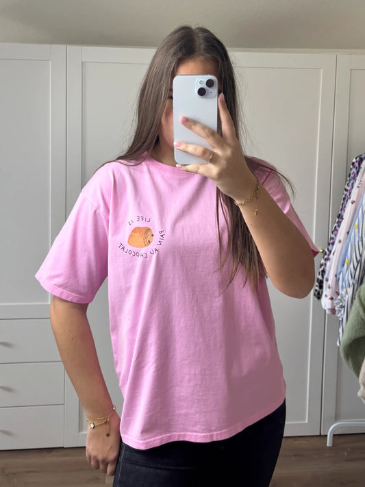 T-Shirt "Pain au Chocolat" Rosa