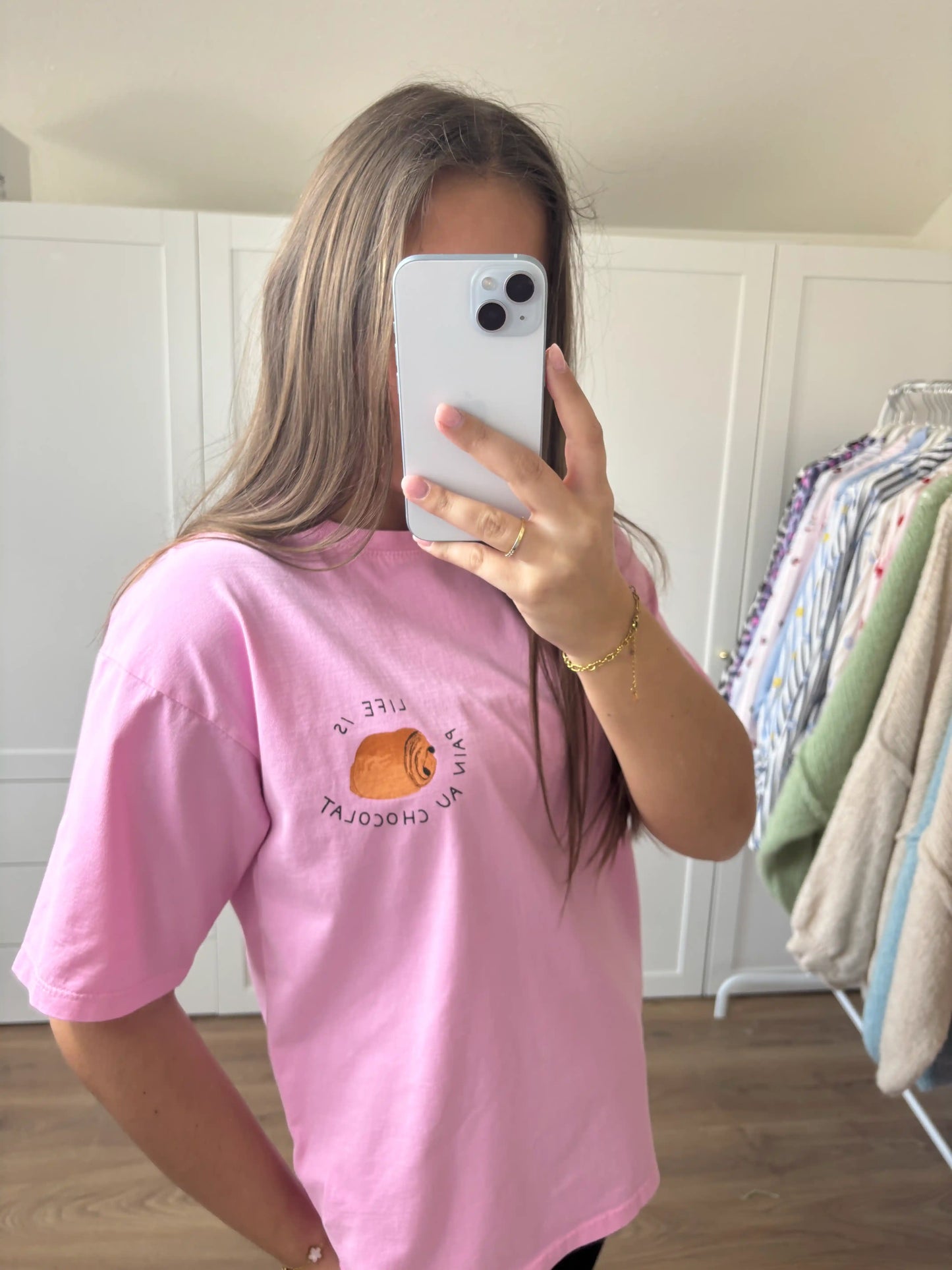T-Shirt "Pain au Chocolat" Rosa