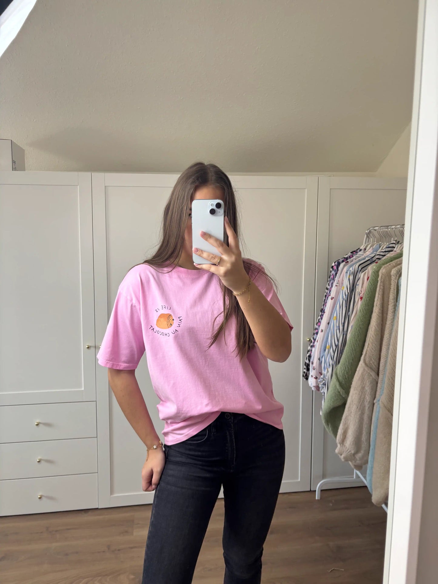 T-Shirt "Pain au Chocolat" Rosa