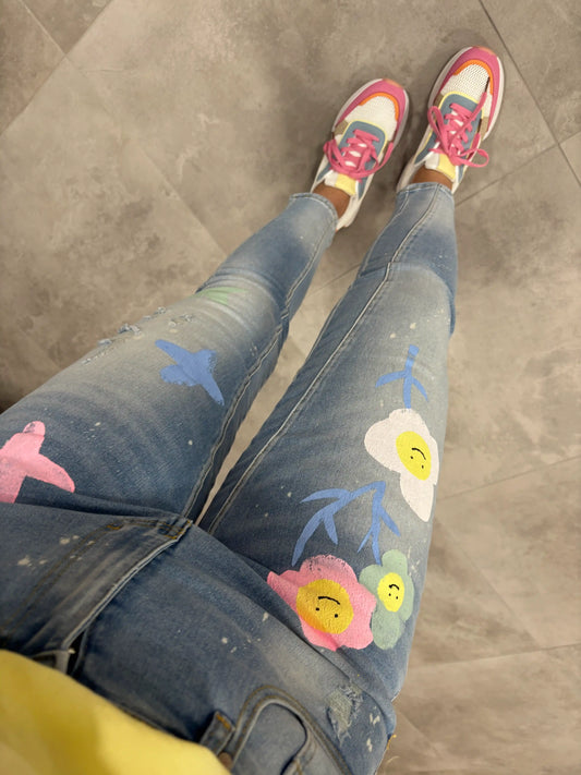 Jeans "Colorful" High Waist