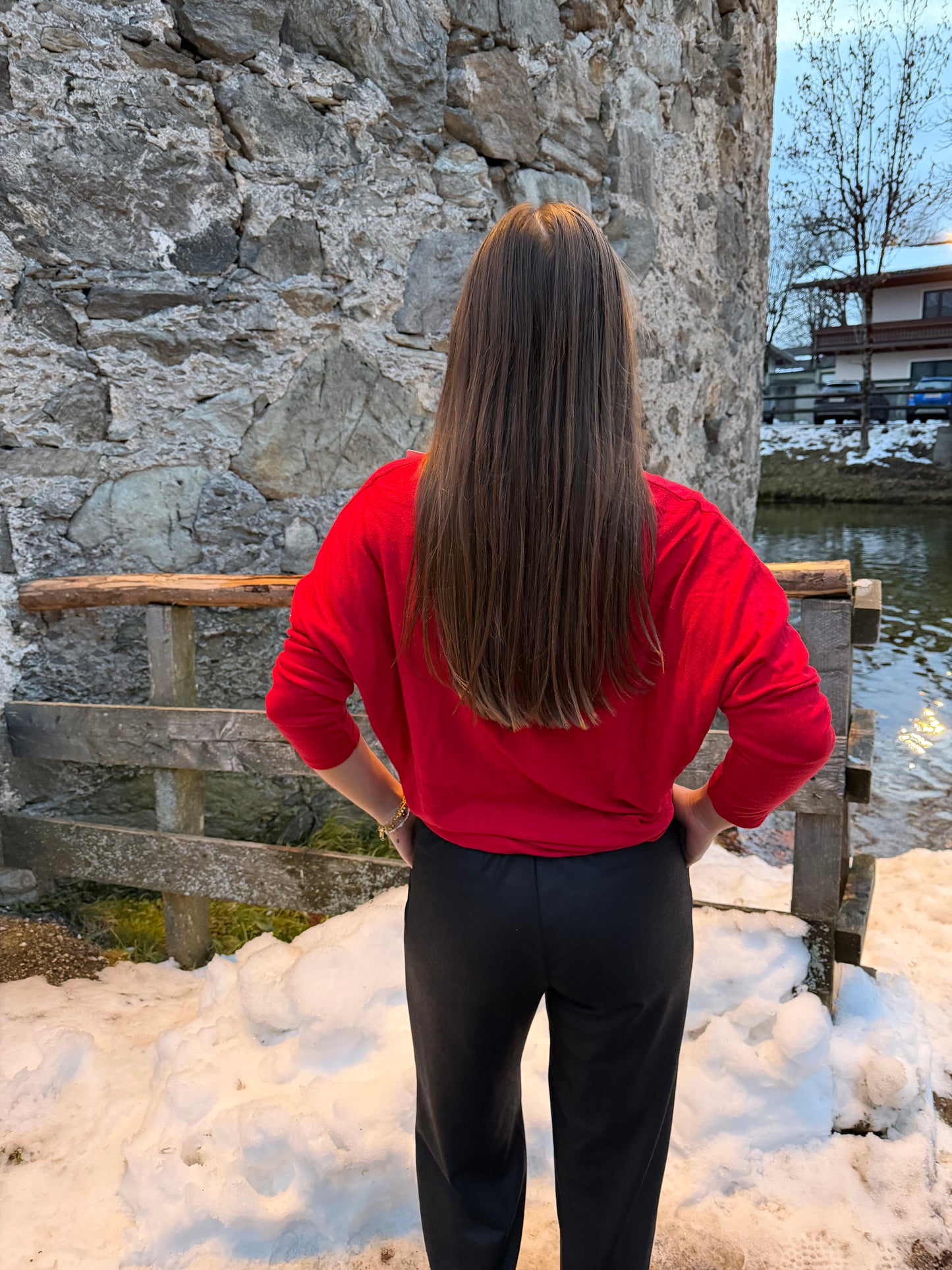 Pullover "Christmas-Snoopie" Rot