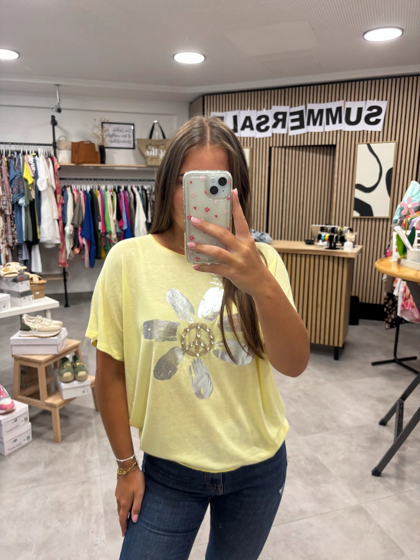 Strickshirt "Silberblume" Gelb