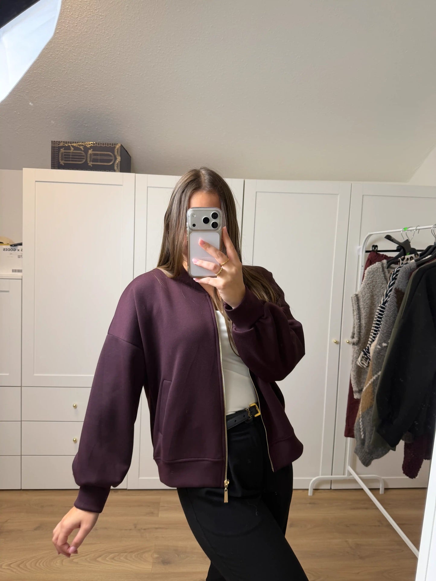 Zippjacke "Urban" Weinrot