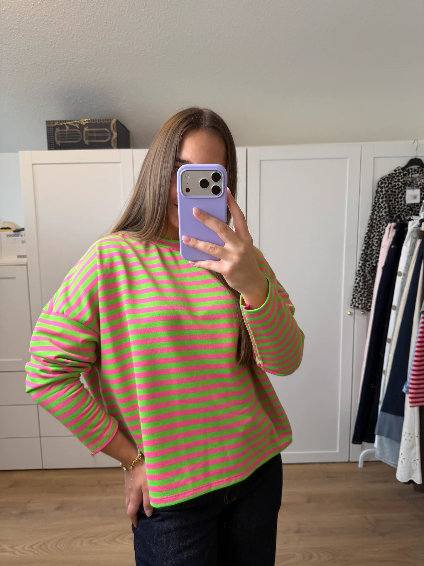 Longsleeve "Candy Stripe" Grün