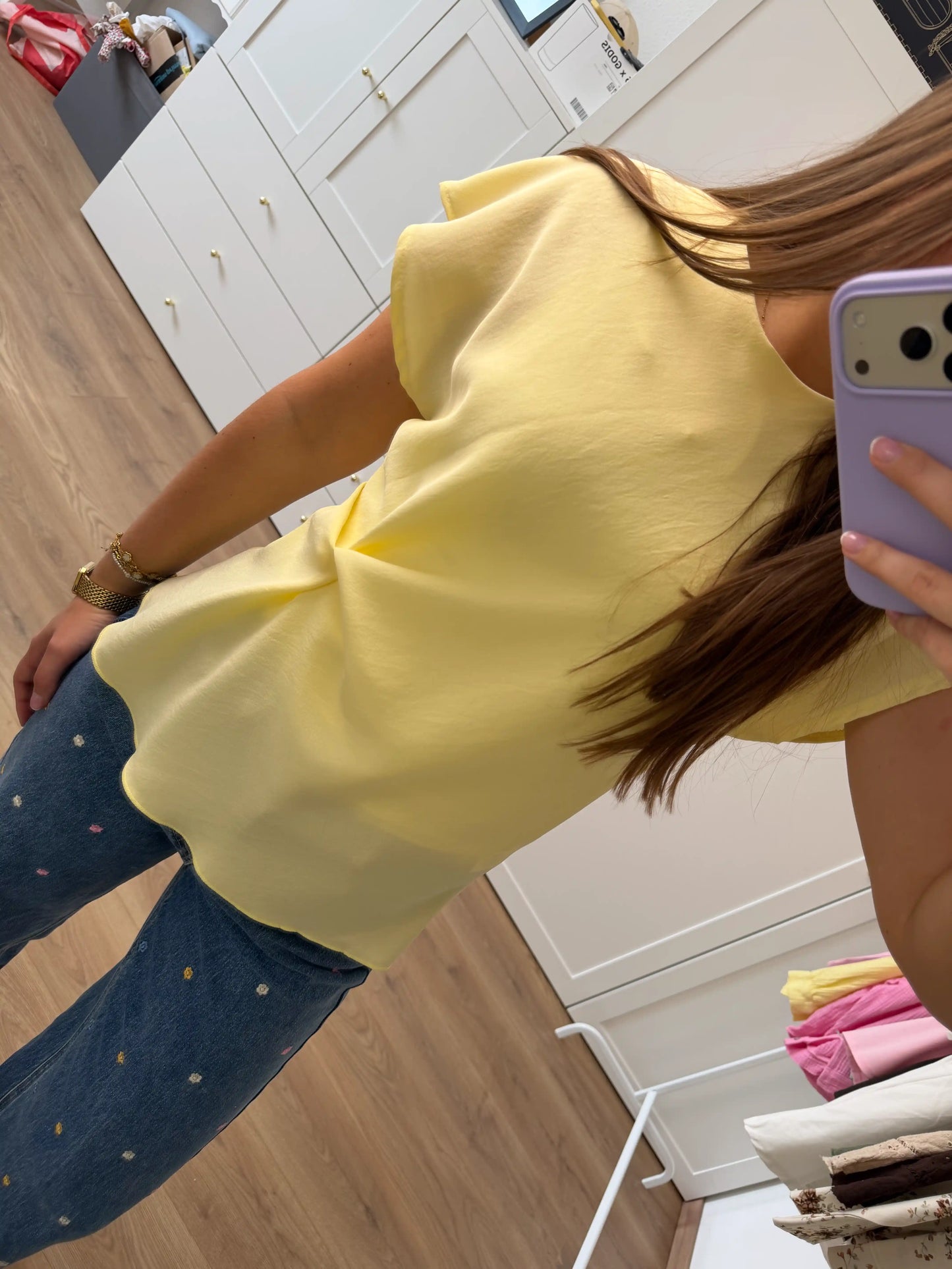 Blusenshirt "Twist" Gelb