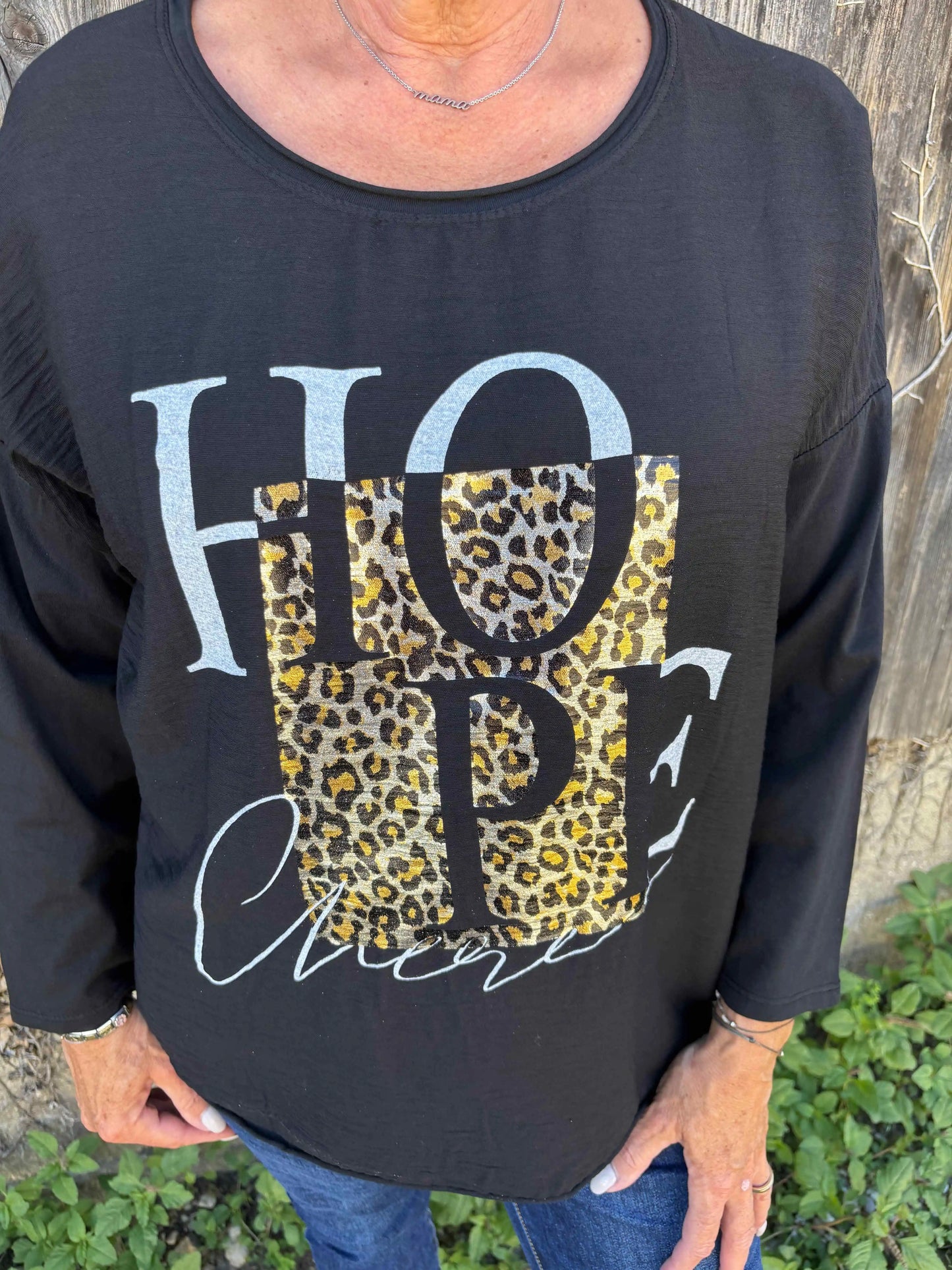 Langarmshirt "Hope" Schwarz