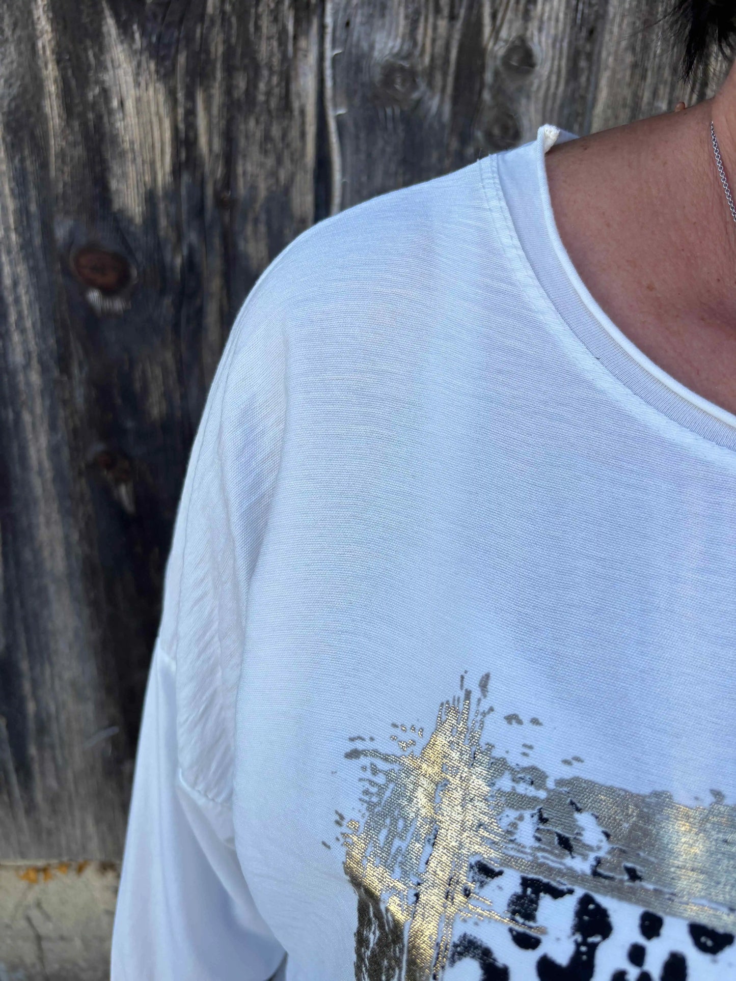 Langarmshirt "MioMio" Weiß
