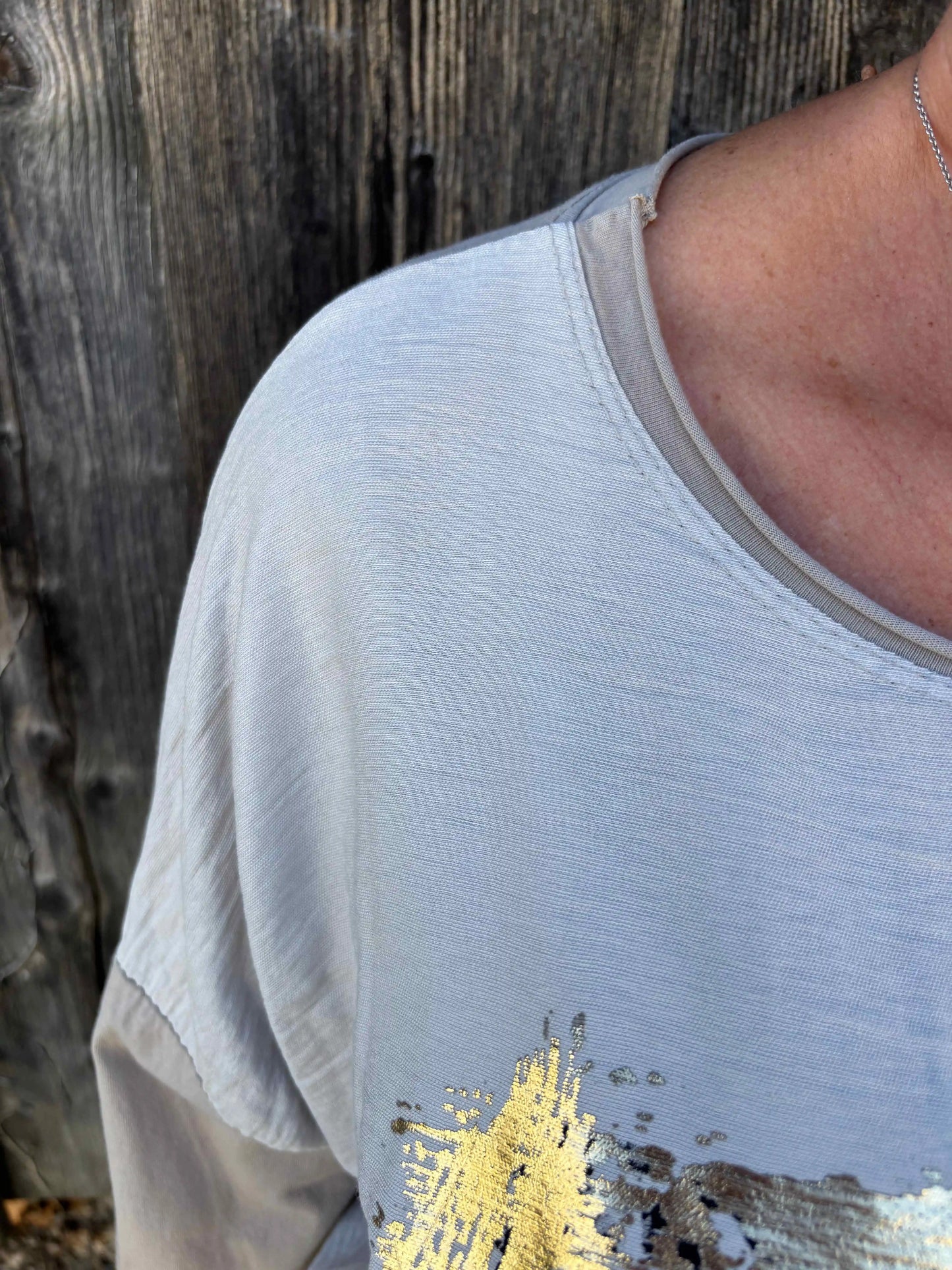 Langarmshirt "MioMio" Taupe