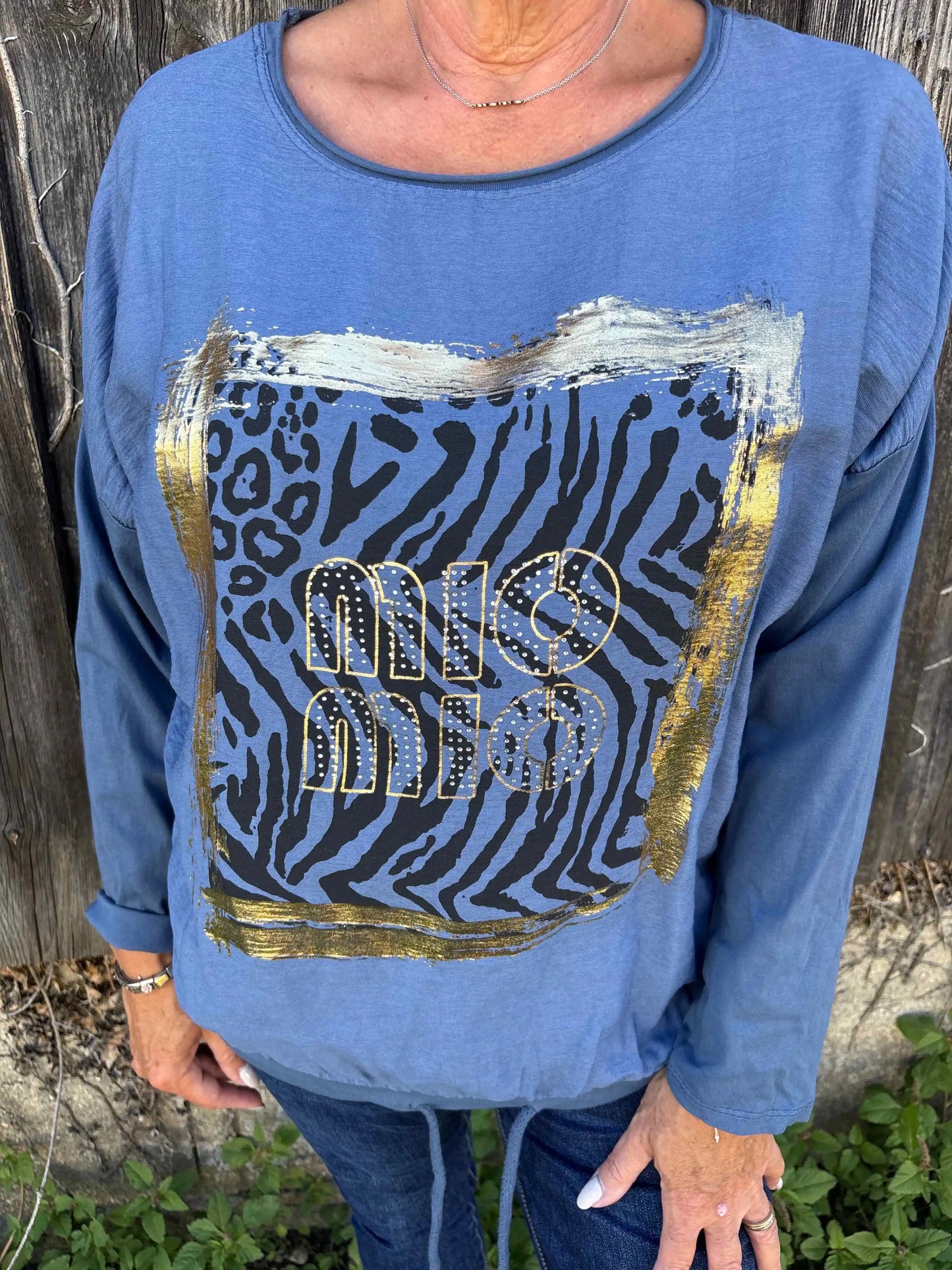 Langarmshirt "MioMio" Blau