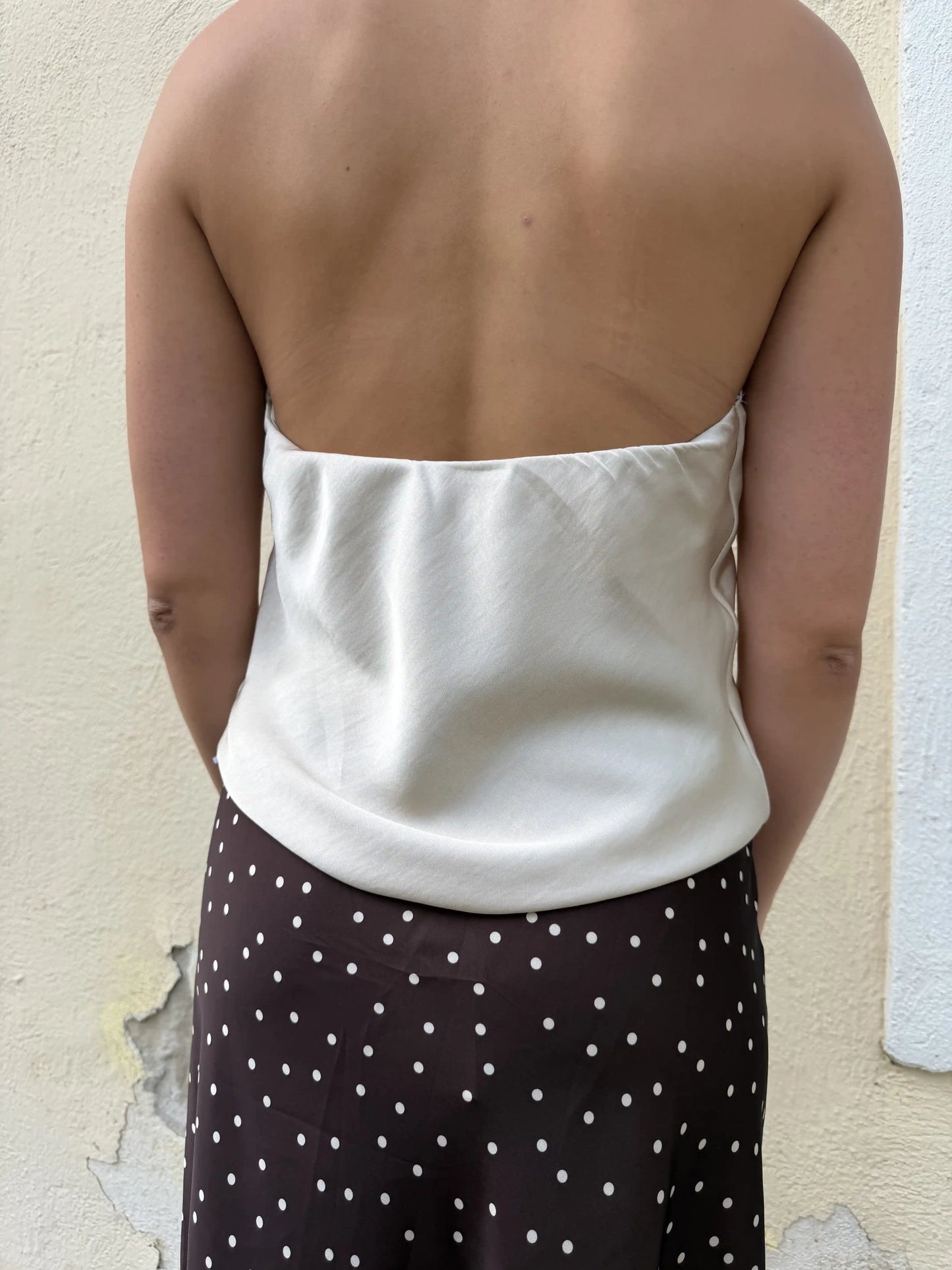 Top "Satinneck" Beige