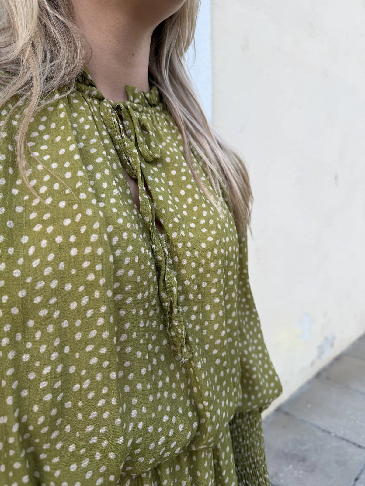 Kleid "Autumndots" Avocado