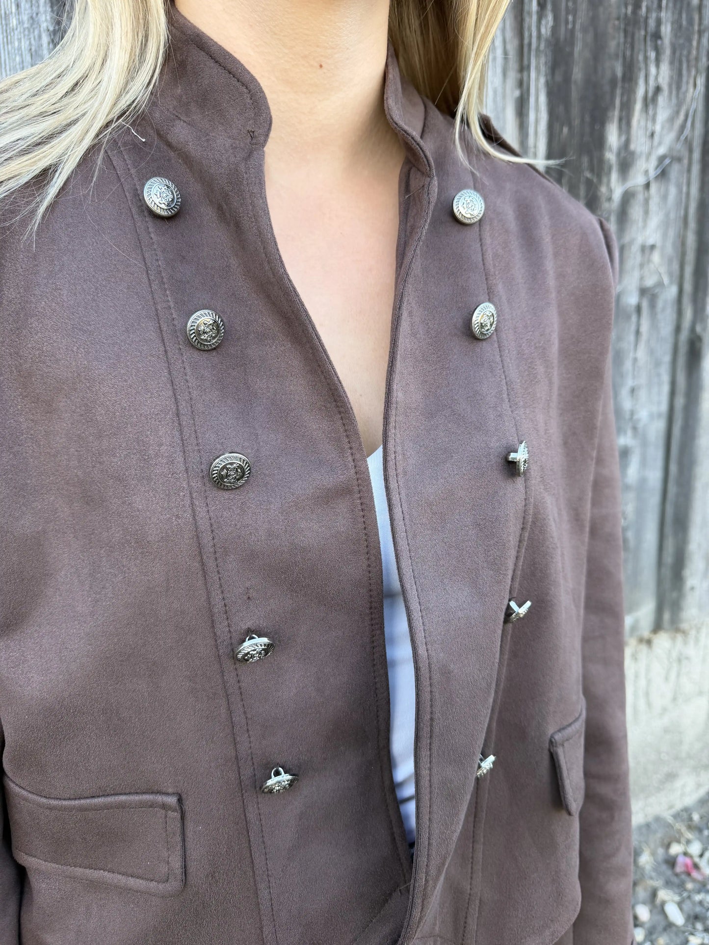 Jacke "Military" Schokobraun