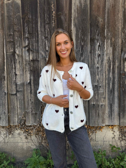 Cardigan "Heartwarming"Weiß