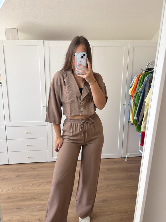 Set aus Blazer und Hose Straight