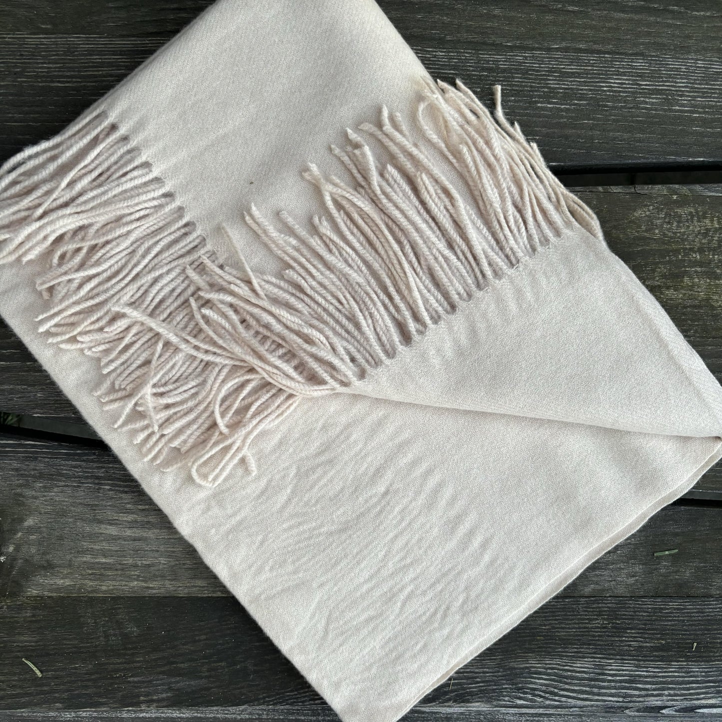 Schal "Fransen" Beige