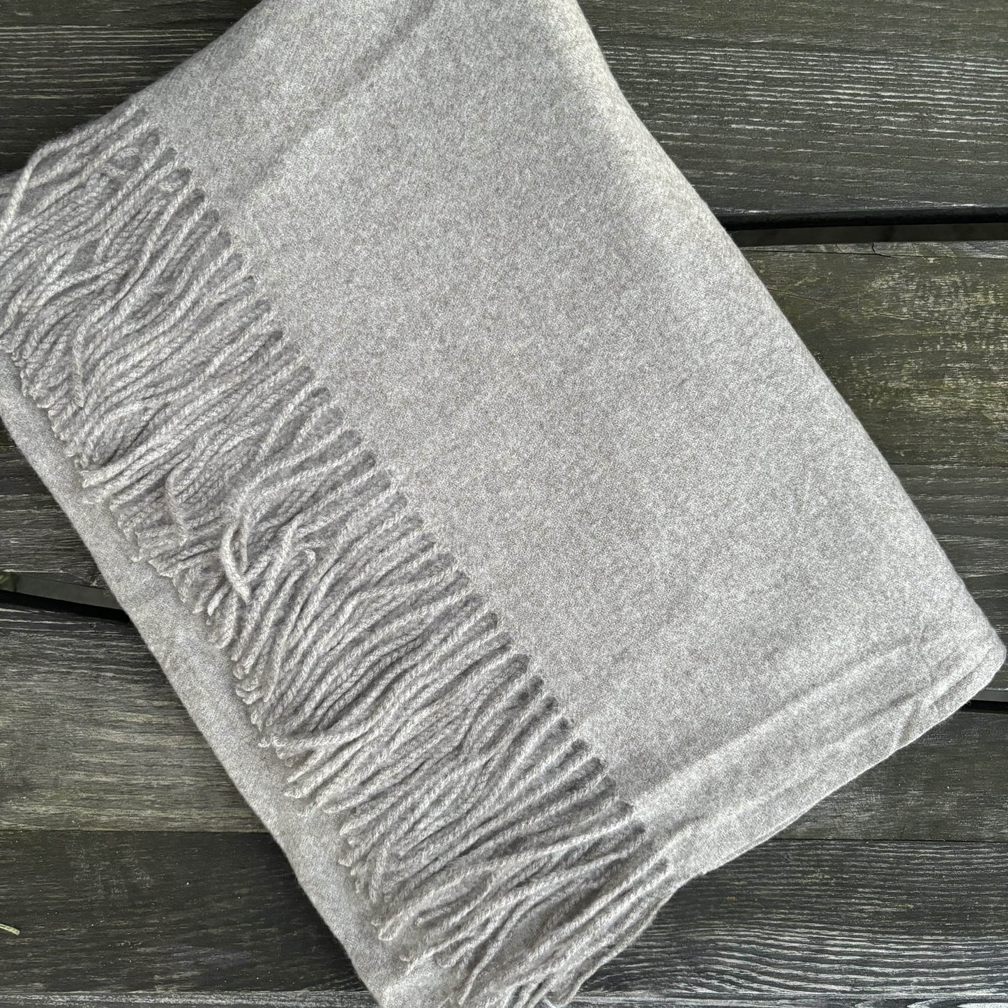 Schal "Fransen" Taupe