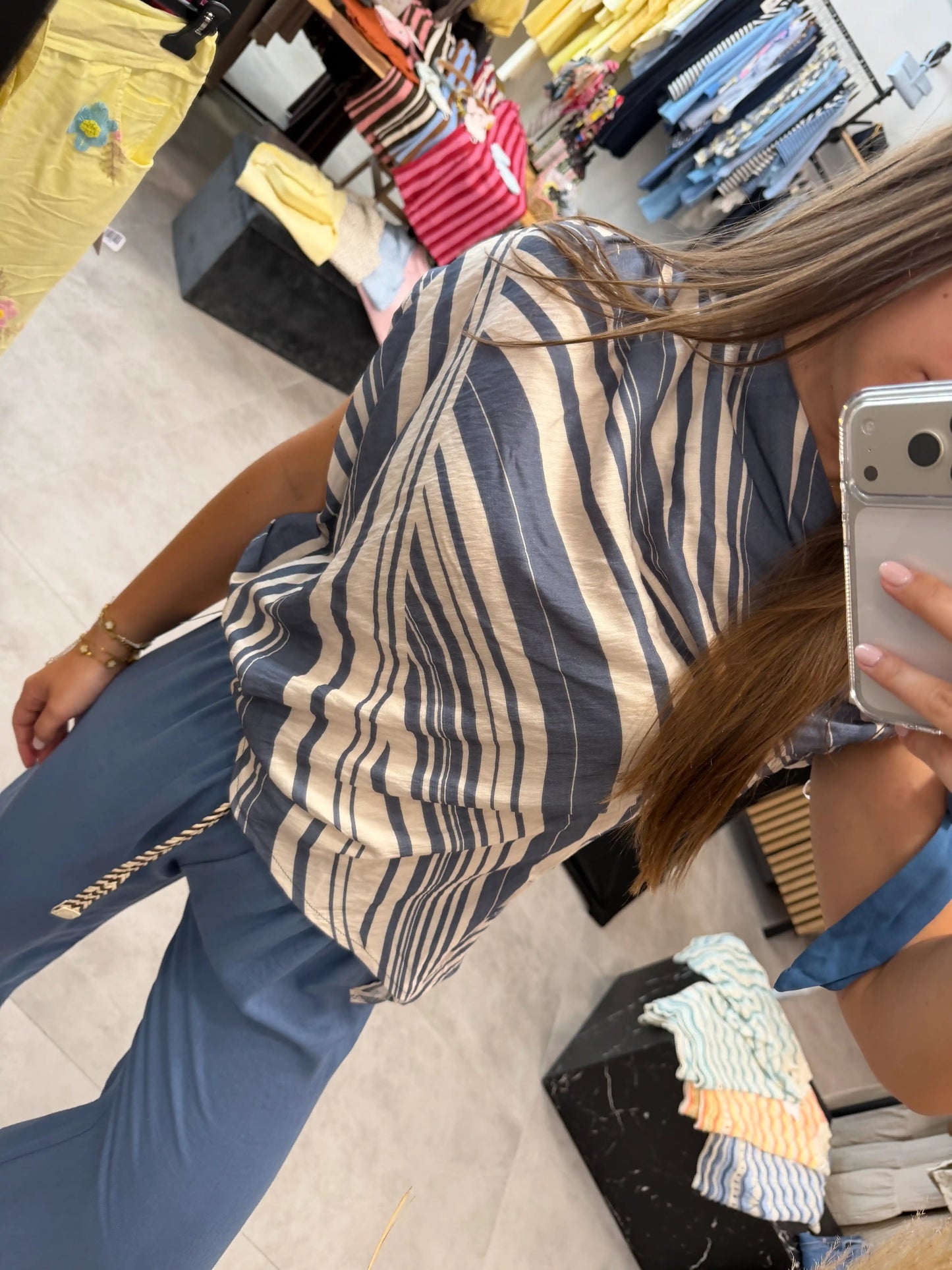 Bluse "Flow" Blau