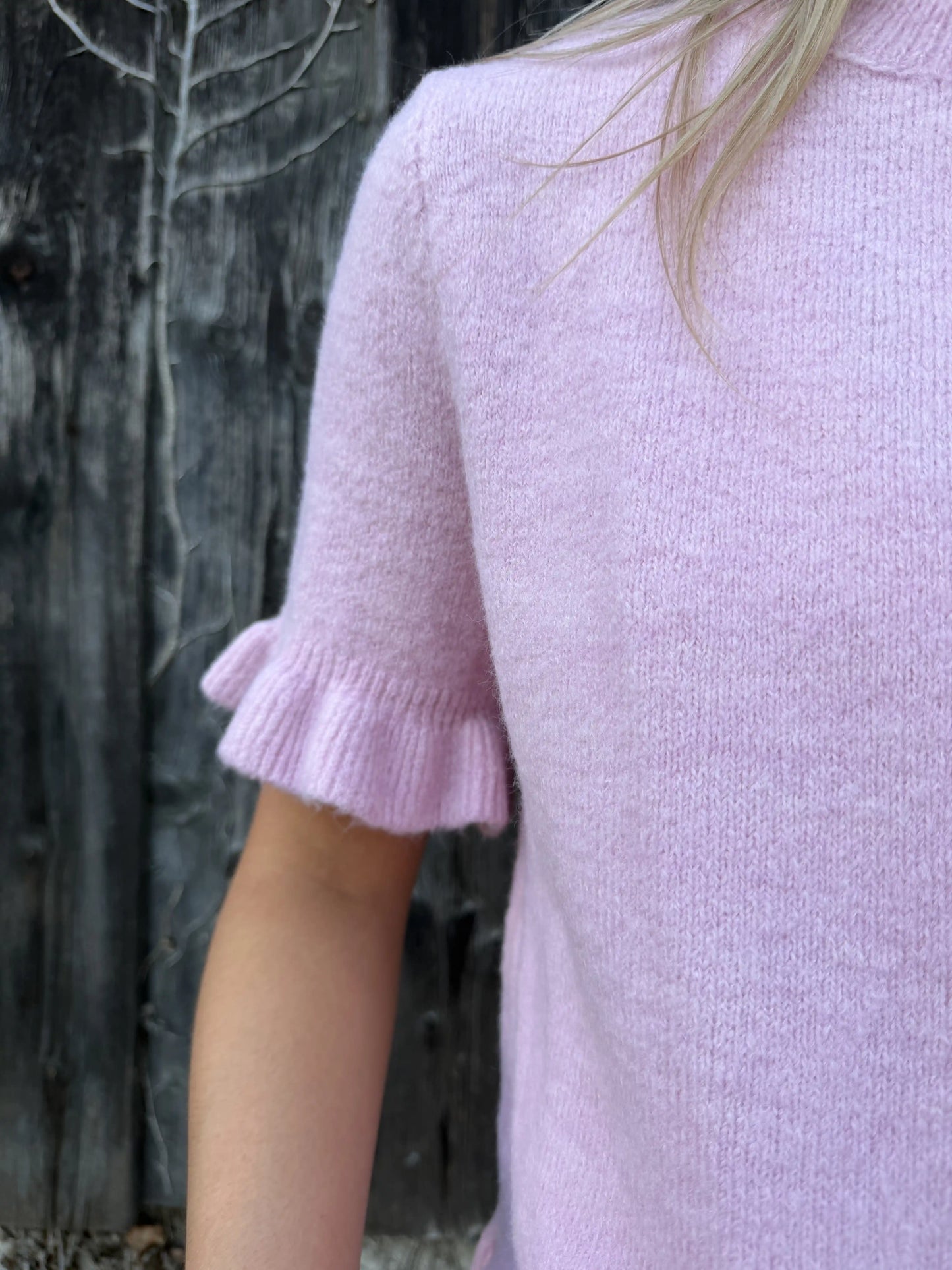 Strickshirt "Ruffle Knit" Rosa